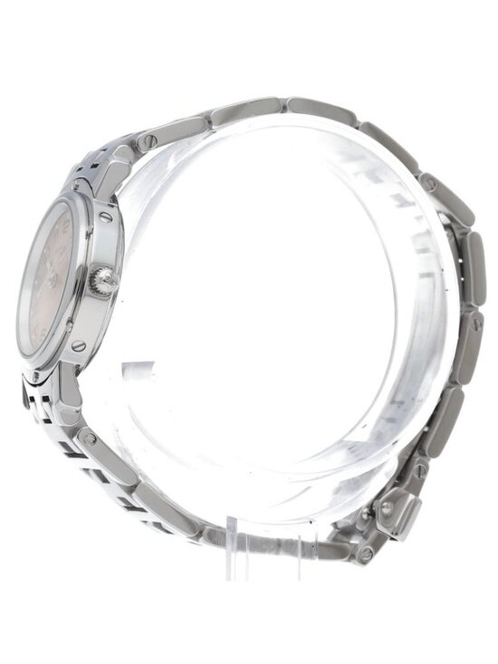 Hermes Clipper Watch SS Pink Polished